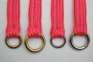 Pink Gun Dog Slip Lead Ring Types